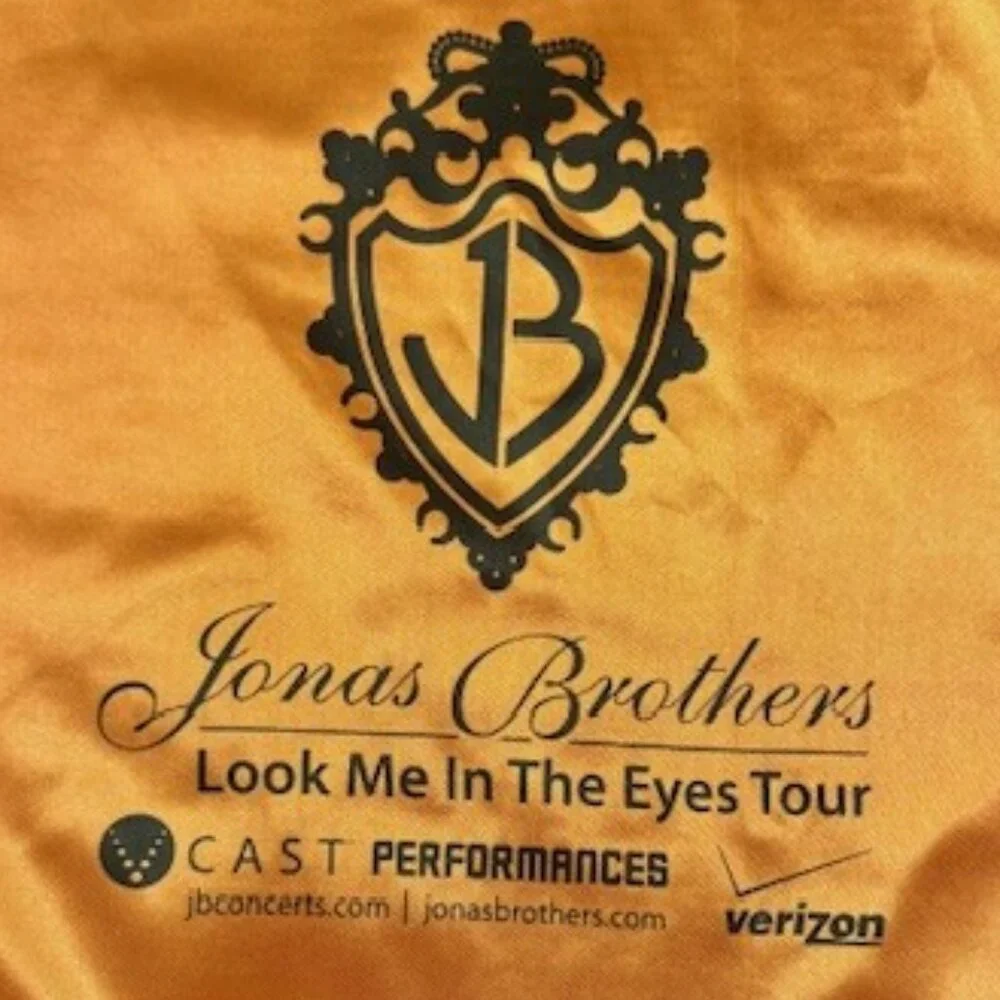 JONAS BROTHERS Orange Drawstring Bag